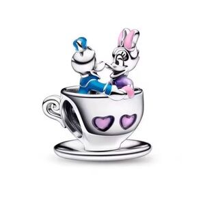 New Donald & Daisy Duck in the Spinning Teacups Charm